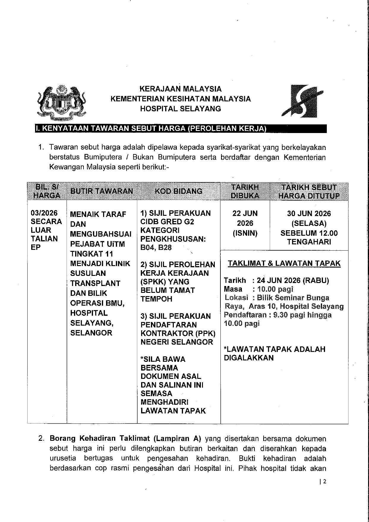 Kenyataan Tawaran Iklan Sebutharga Menaiktaraf BMU pg2