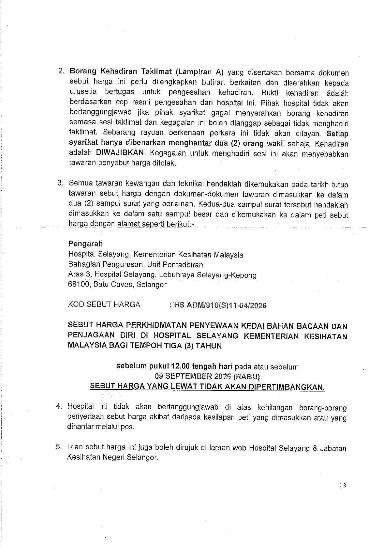SebutHarga Bg Perkhidmatan Penyewaan Kedai pg3