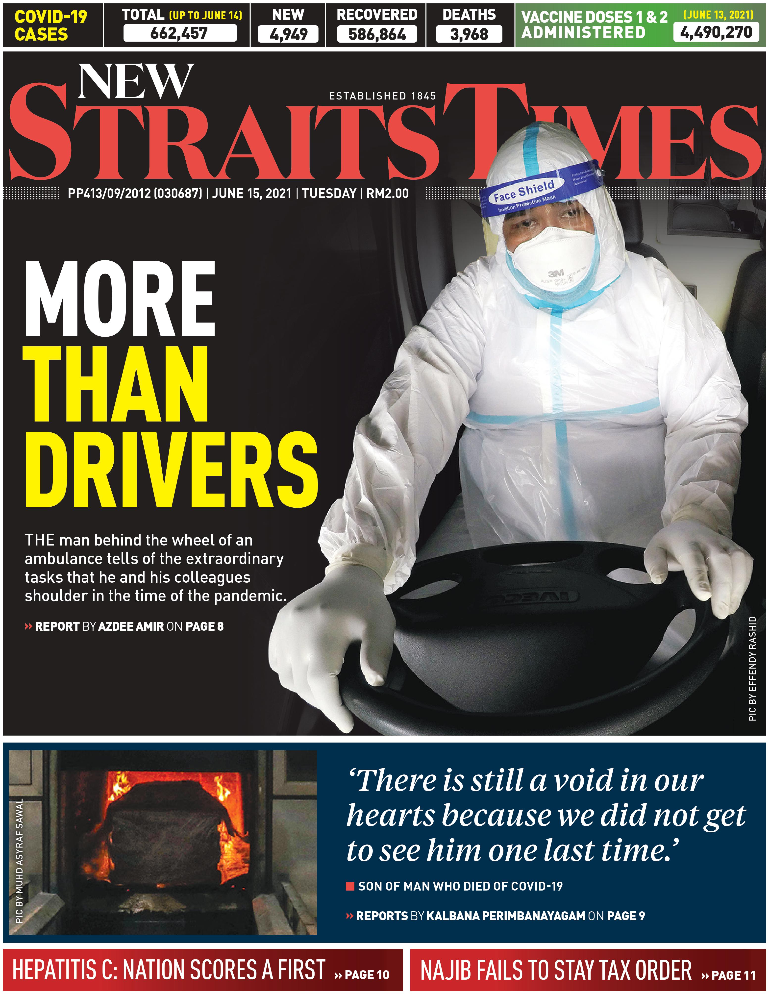 51 NST June 15 2021 Tuesday front page images
