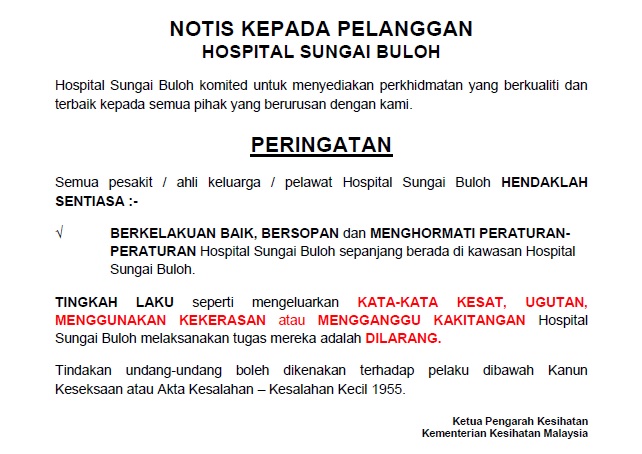 NOTIS KEPADA PELANGGAN