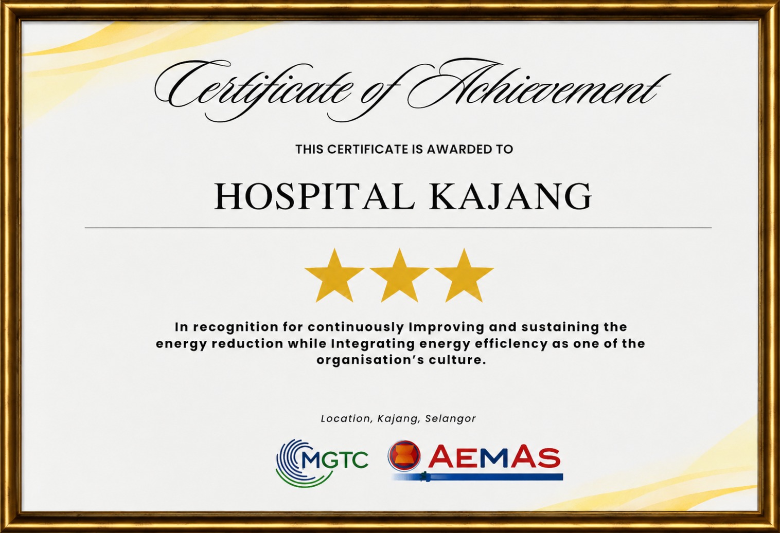 Pengiktirafan Hospital Kajang